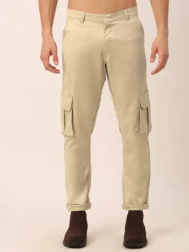 Men'S Casual Cotton Solid Cargo Pants