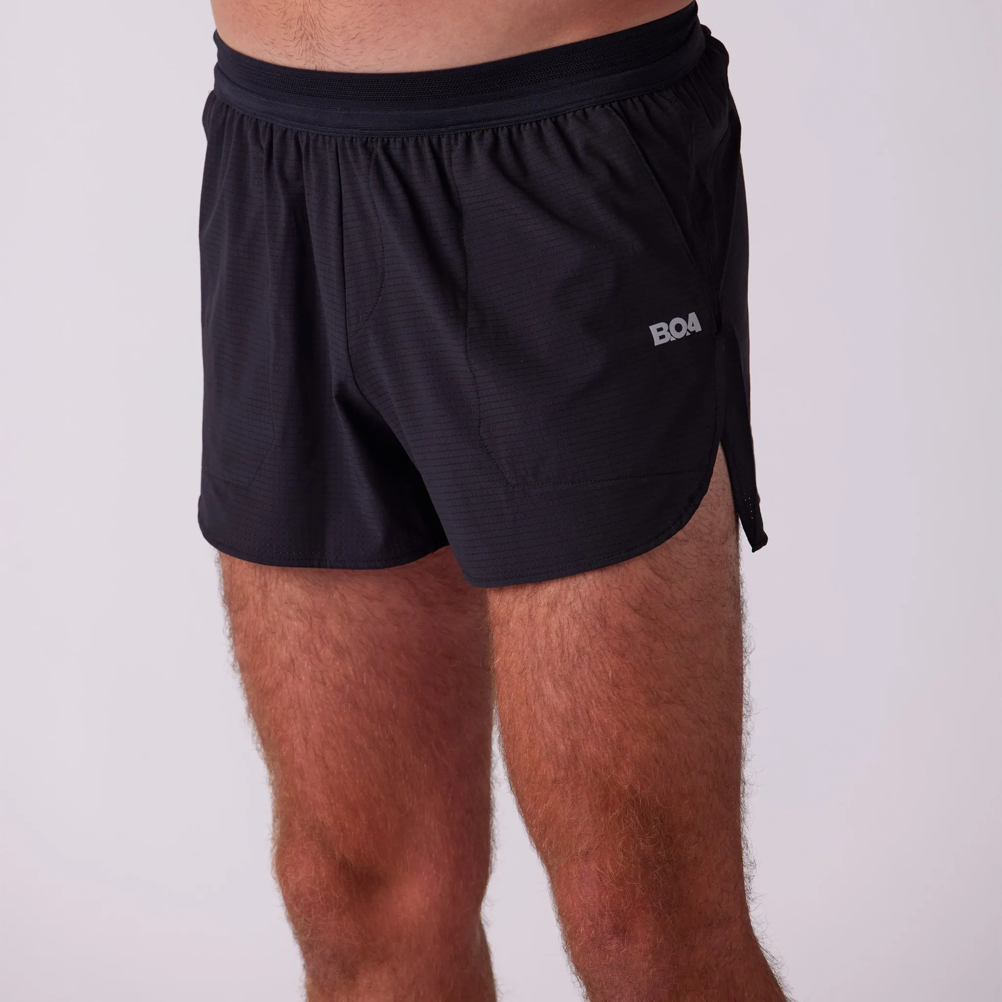 Men's Heat 3" Lined Half Split Short - Black