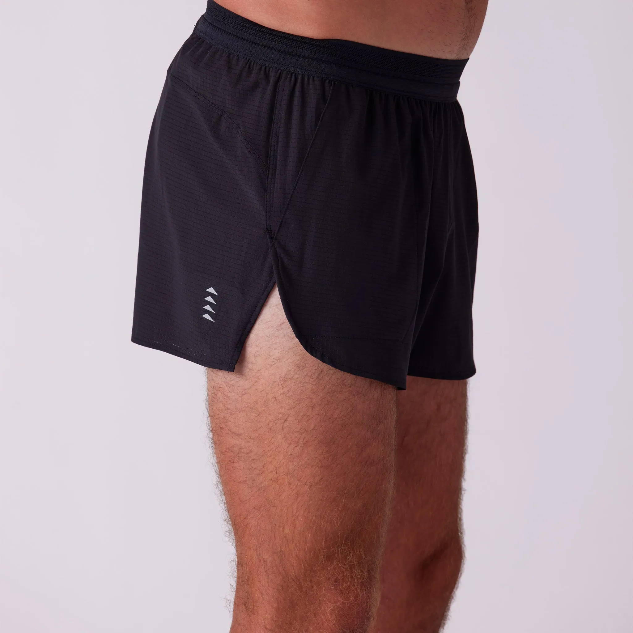 Men's Heat 3" Lined Half Split Short - Black