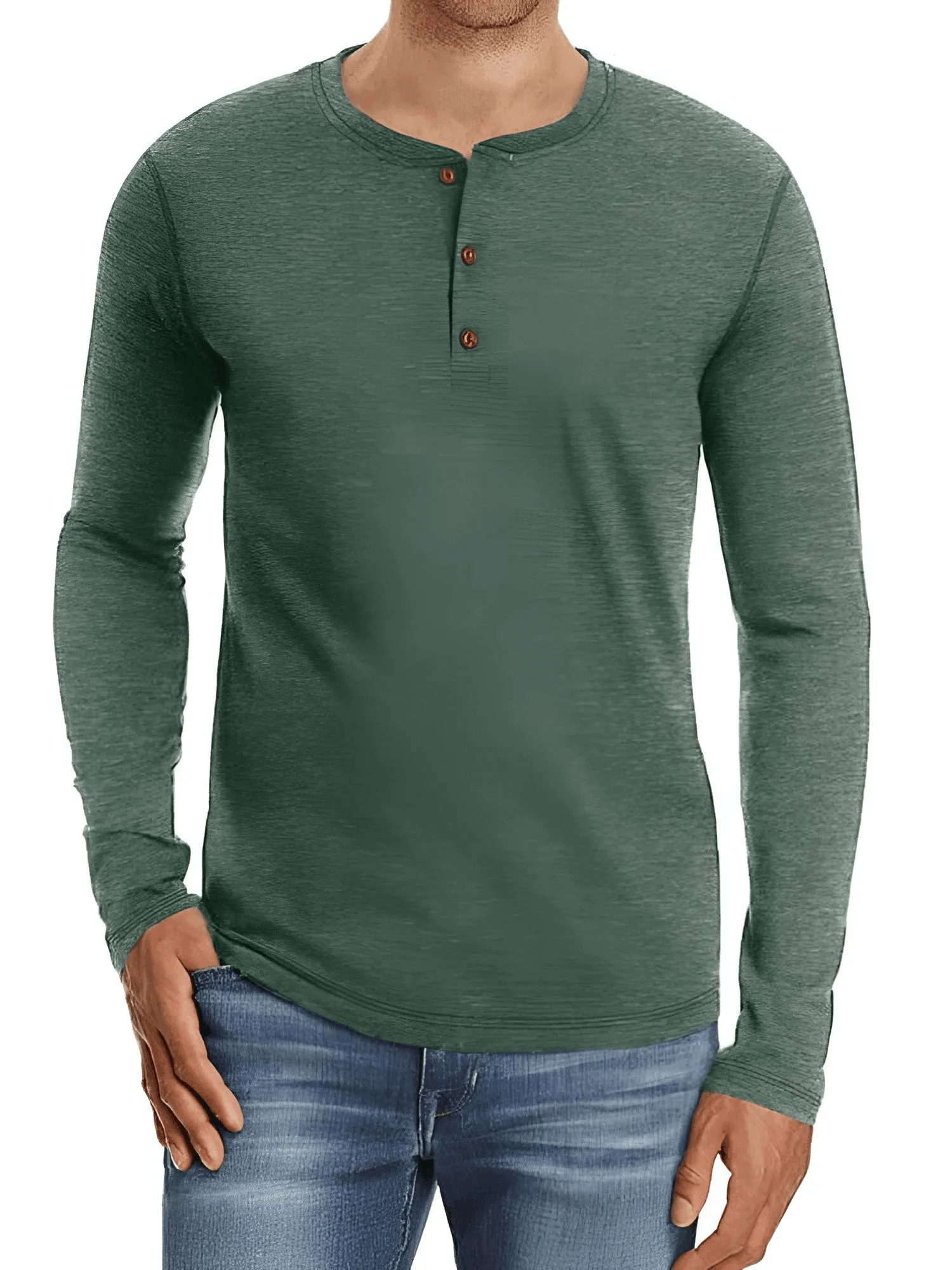 Men's Long Sleeve Shirt Fashion Button Design