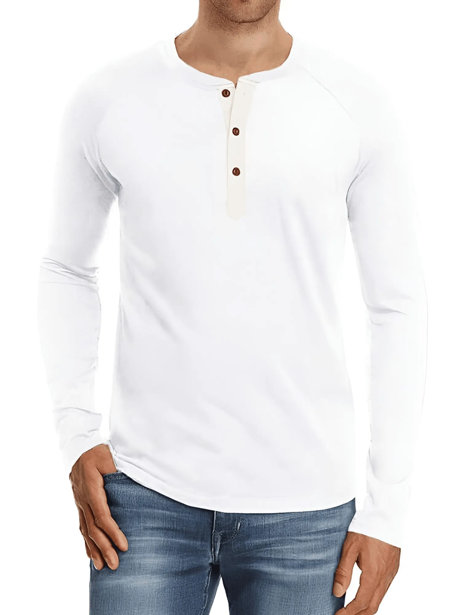 Men's Long Sleeve Shirt Fashion Button Design