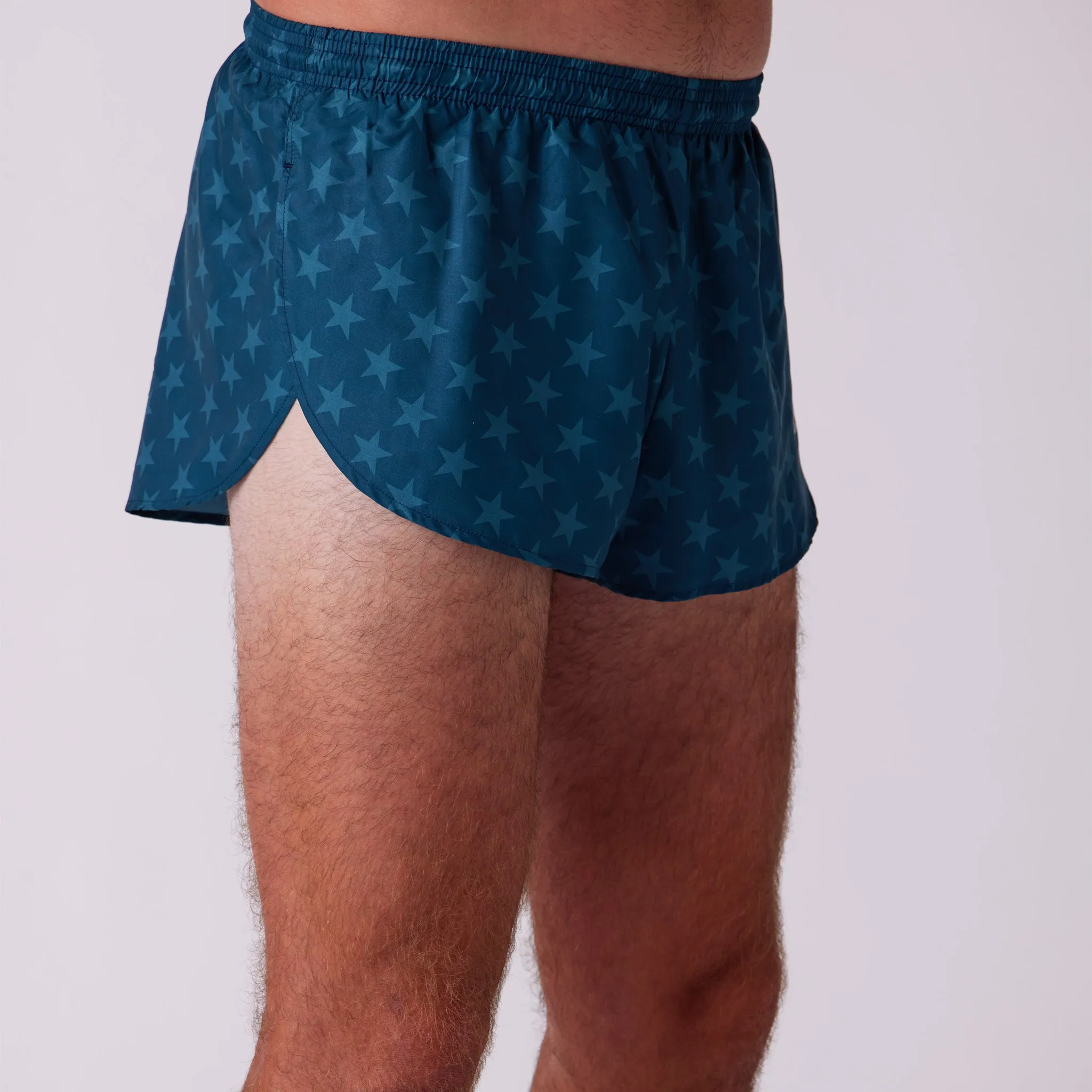 Men's Printed 1" Elite Split Shorts - Stars