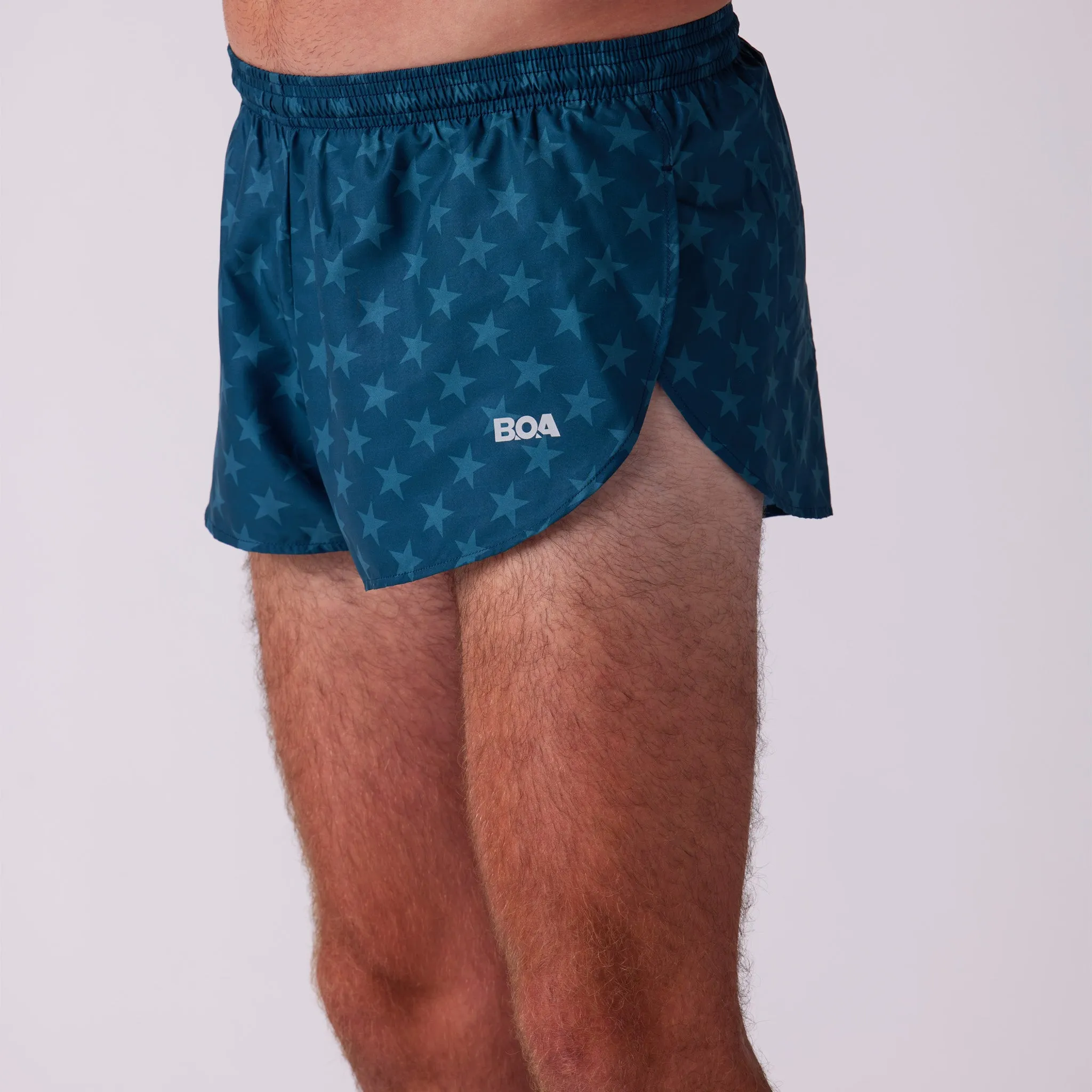 Men's Printed 1" Elite Split Shorts - Stars