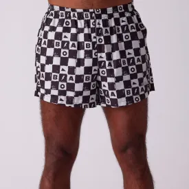 Men's Printed 3" Half Split Shorts - Checkers