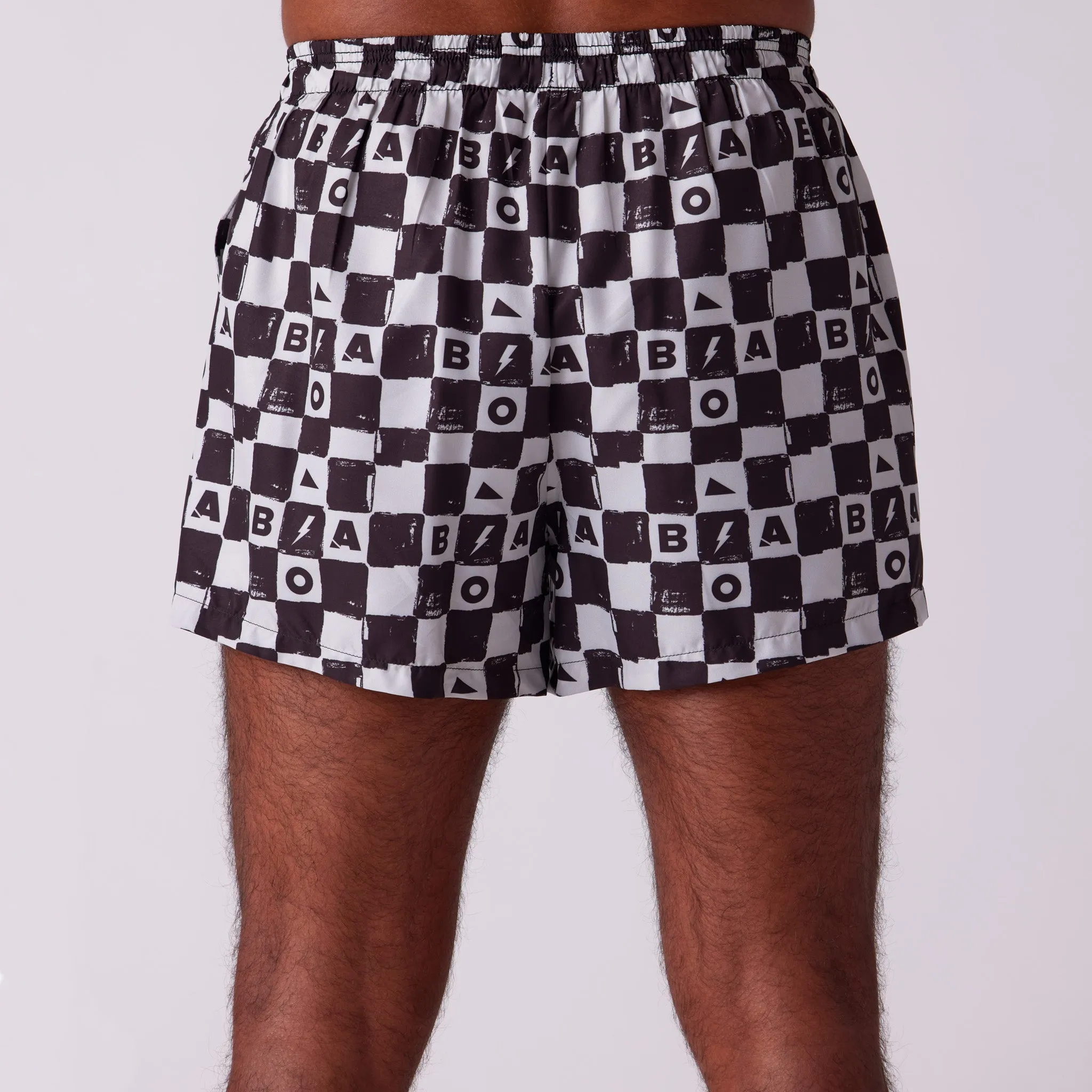 Men's Printed 3" Half Split Shorts - Checkers