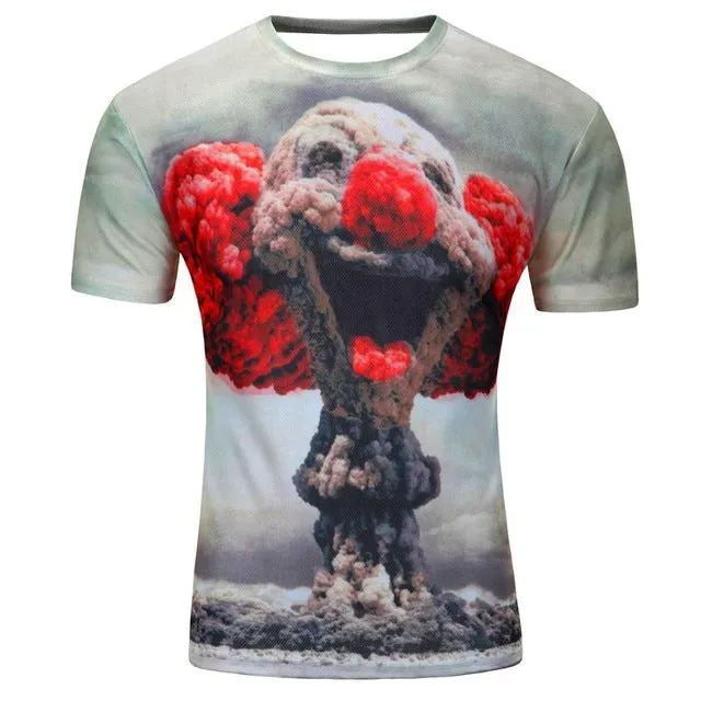 Men's Short Sleeve Polyester O-Neck T-Shirt Punk 3D Print Suicide squad T shirt Men t shirt M-4XL 2017 New Fashion top tees