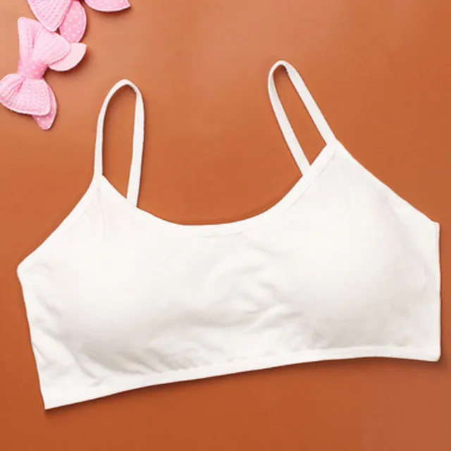 New Cotton Children Bra Young Teenagers Girl student Confortable thin Underwear Summer Narrow Shoulder Strap Bras  F0086