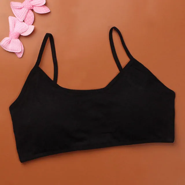 New Cotton Children Bra Young Teenagers Girl student Confortable thin Underwear Summer Narrow Shoulder Strap Bras  F0086