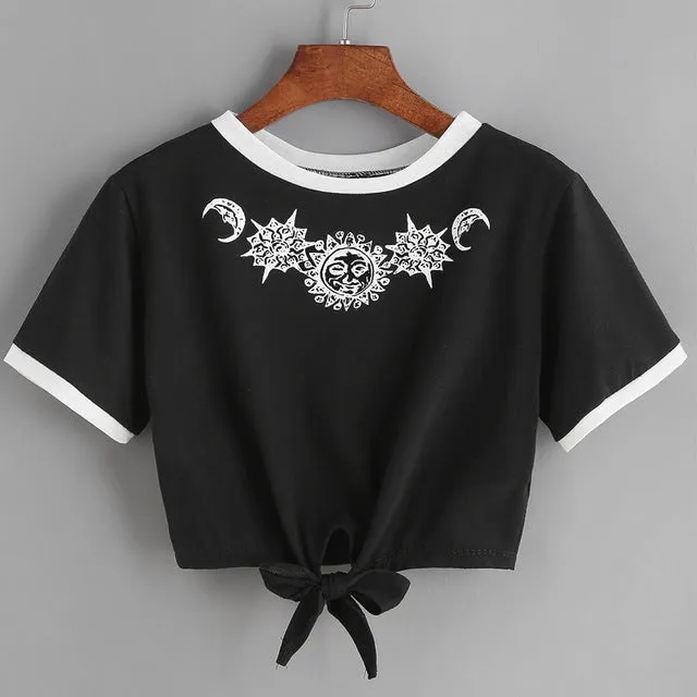 New Fashion Women T Shirt Summer Kawaii Embroidery Rose Aliens T-Shirts Harajuku Casual Tops Tees Female T shirt T-shirt Russia