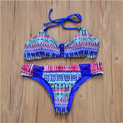 New Halter Top Sexy Bikini set Women Swimsuit Brazilian Bikini 2016 Push Up Swimwear Bathing Suit Biquini Bikinis Women