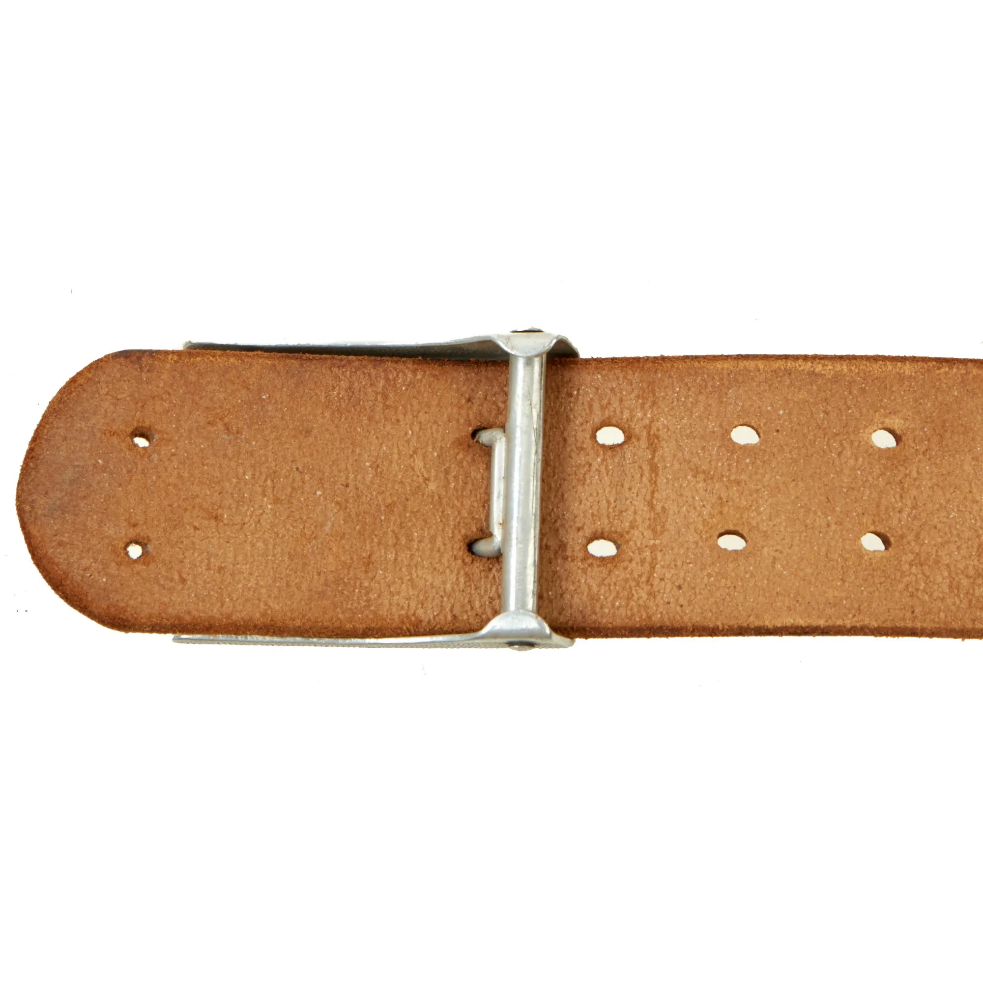 Original German WWII EM/NCO Luftwaffe Belt with Pebbled Aluminum Buckle by Franz Reichenauer - dated 1938