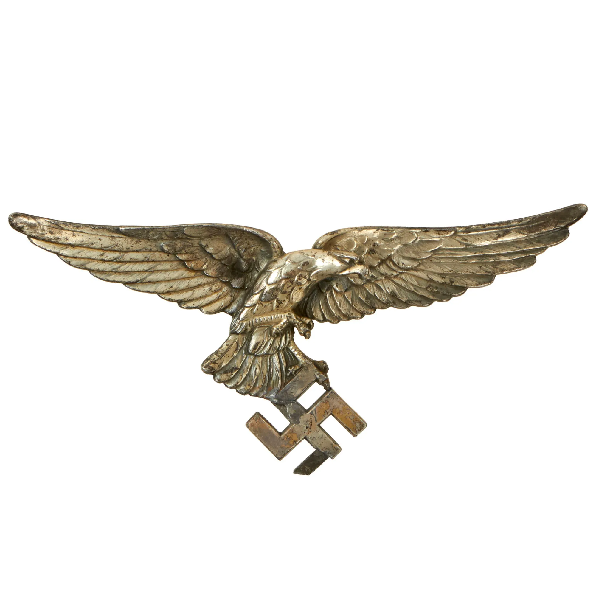 Original German WWII Luftwaffe Air Force Regimental Flag Pole Finial "Topper" Cutoff Eagle Insignia