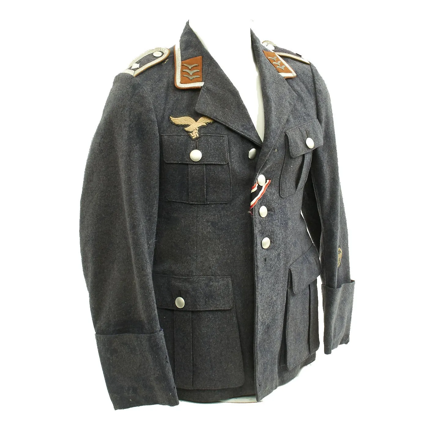 Original German WWII Luftwaffe Signals Feldwebel Flight Blouse Fliegerbluse Tunic