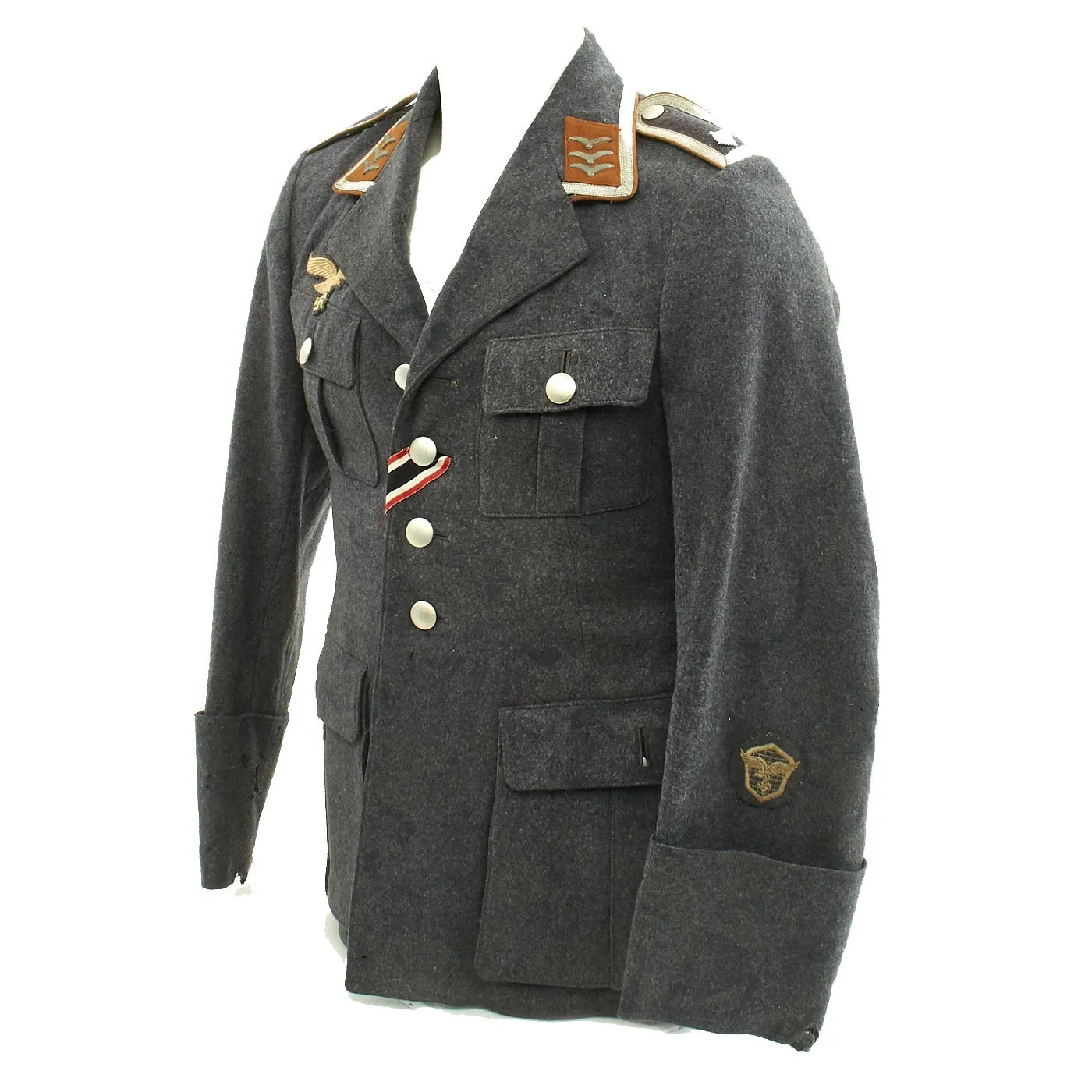 Original German WWII Luftwaffe Signals Feldwebel Flight Blouse Fliegerbluse Tunic