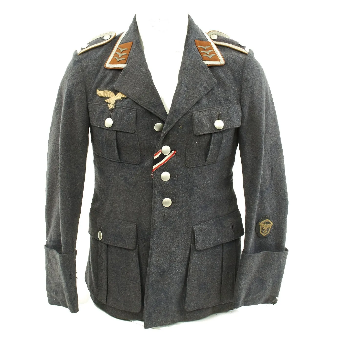 Original German WWII Luftwaffe Signals Feldwebel Flight Blouse Fliegerbluse Tunic