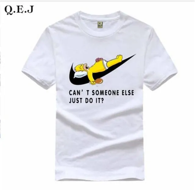 Q.E.J 2016 New Letter Print T Shirt Mens Black And White Comic Con Cosplay T-shirts Summer Skateboard Tee Boy Skate Tshirt Tops