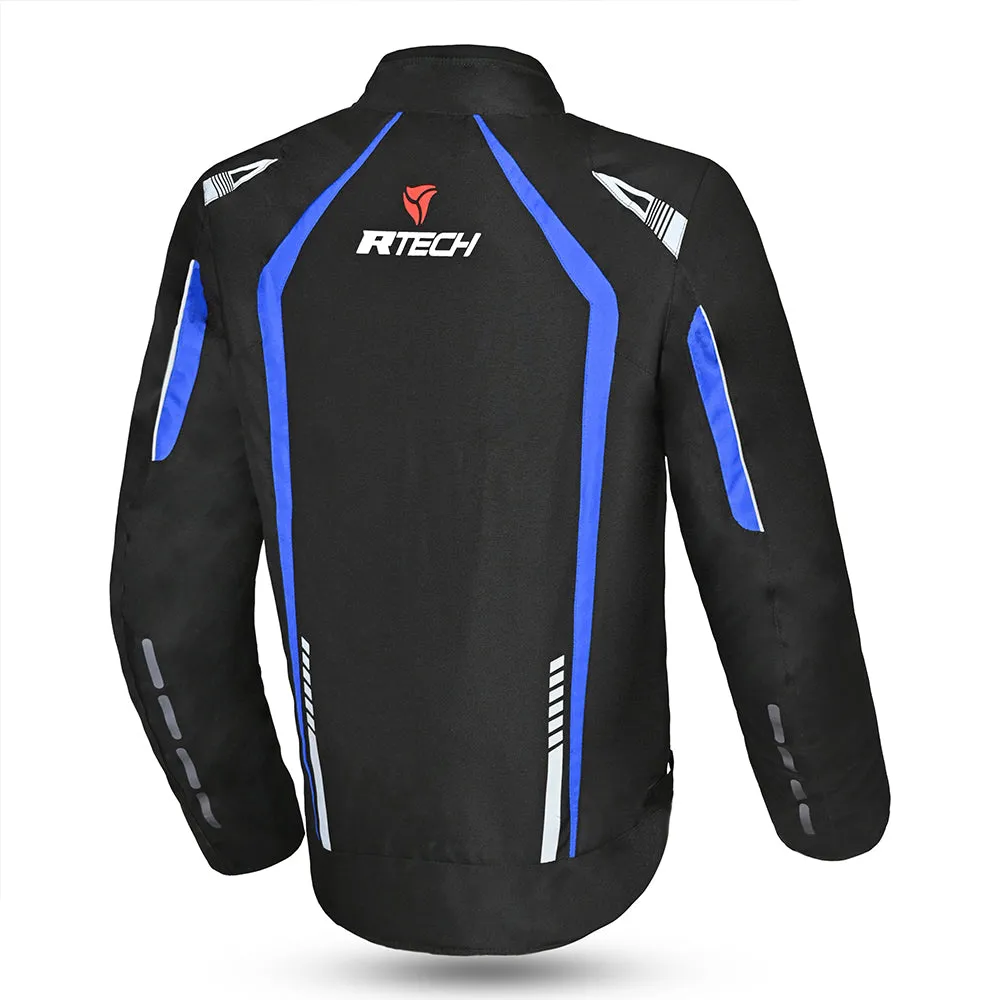 R-Tech Marshal Motorcycle Textile Jacket for Men - Black Blue