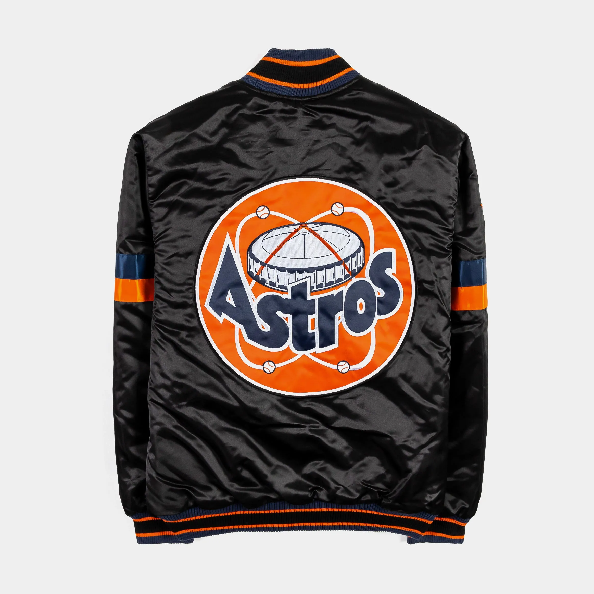 Shoe Palace Exclusive Houston Astros Home Game Varsity Mens Jacket (Black/Orange)