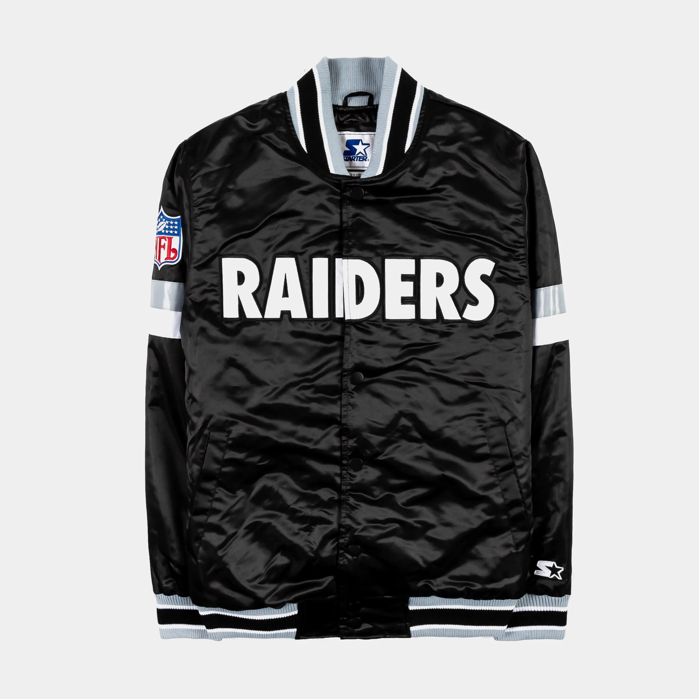 Shoe Palace Exclusive Las Vegas Raiders Home Game Varsity Mens Jacket (Black/Grey)