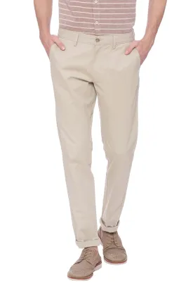 Skinny Fit Beige Stretch Trouser