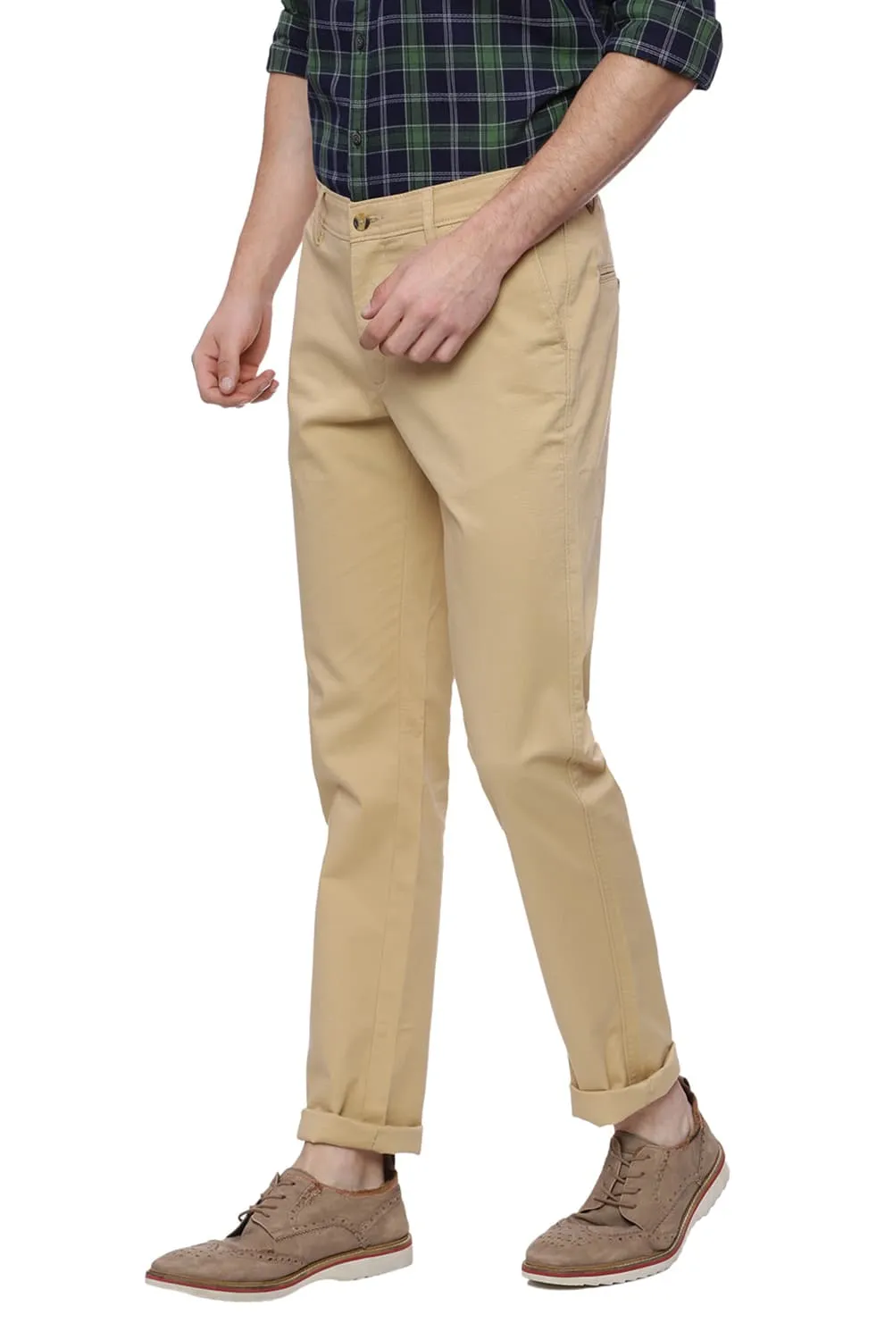 Skinny Fit Beige Stretch Trouser