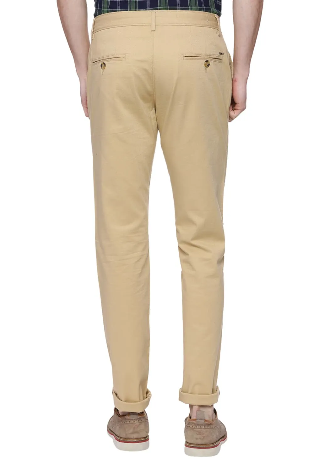 Skinny Fit Beige Stretch Trouser