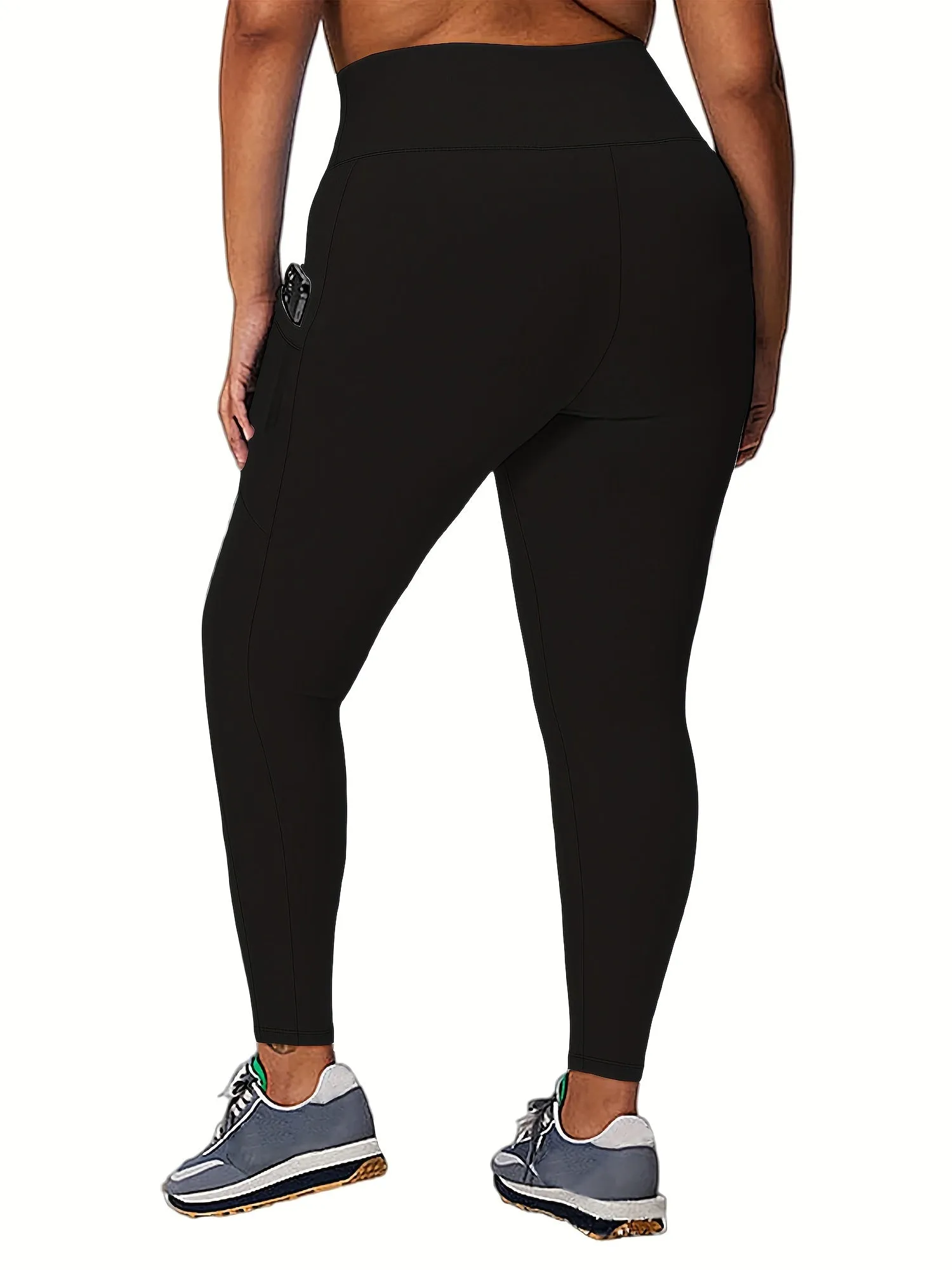 Streamlined Performance Women's Plus Solid High Rise Sports Leggings