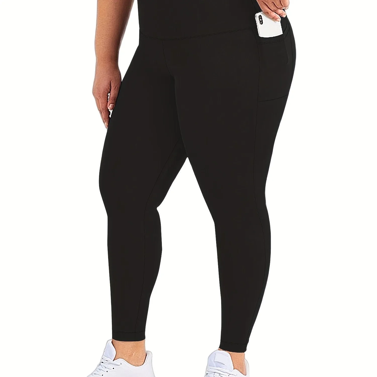 Streamlined Performance Women's Plus Solid High Rise Sports Leggings