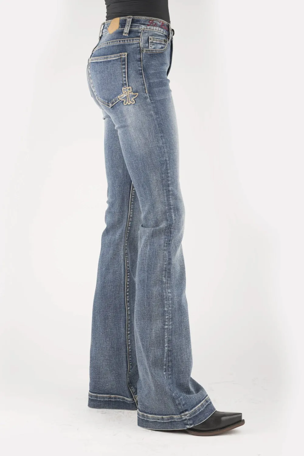 Tin Haul Womens Blue Cotton Blend 595 Libby Anvil/Hammer Jeans