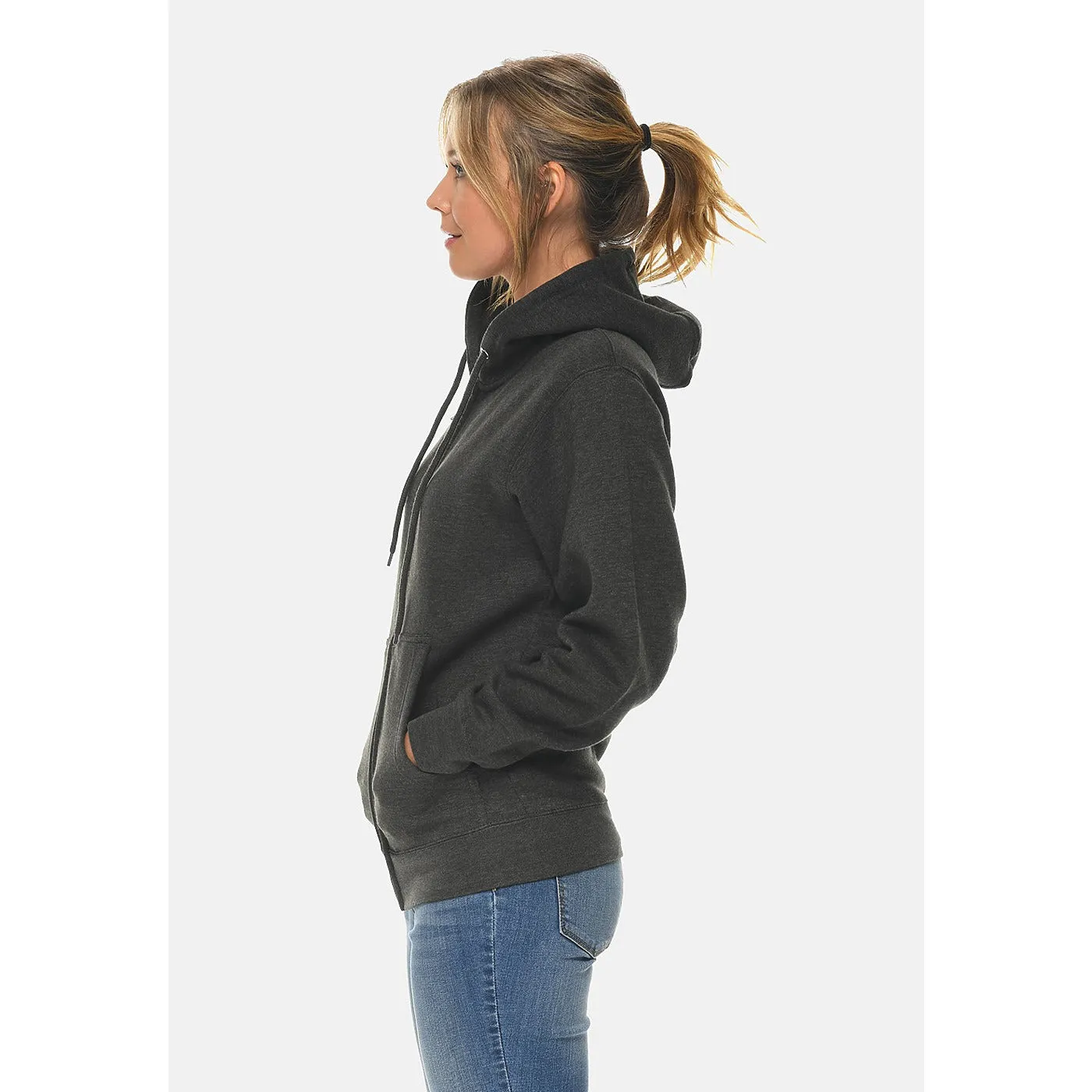 Unisex Charcoal Zip Up hoodie