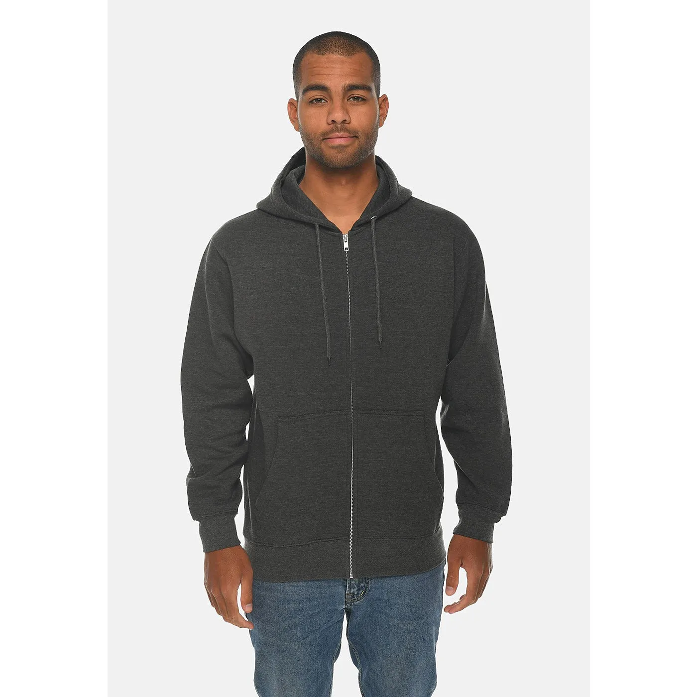 Unisex Charcoal Zip Up hoodie