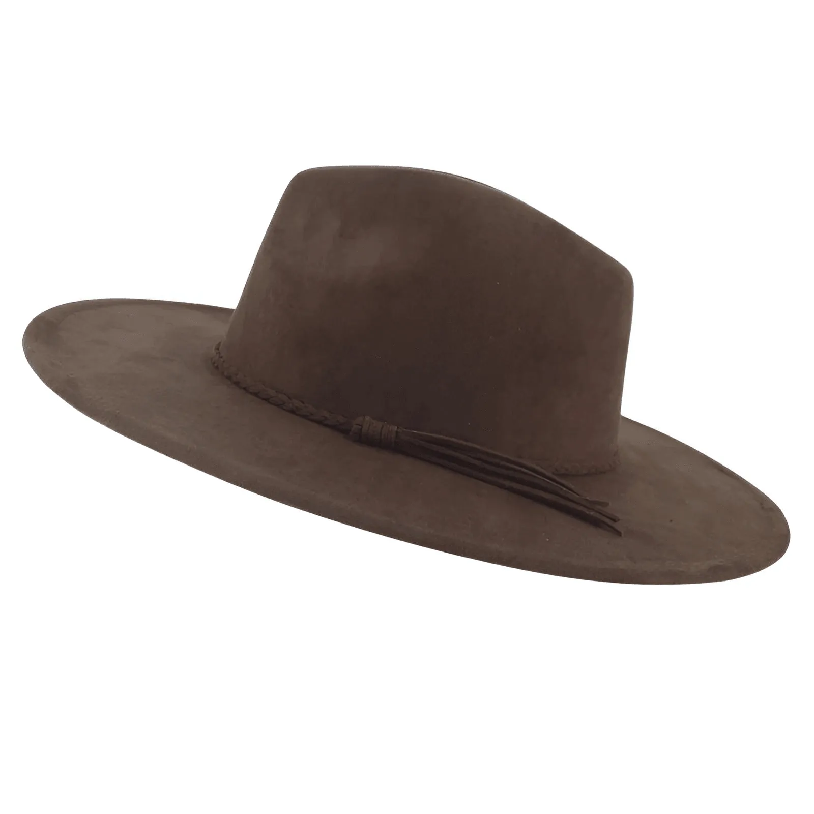 Unisex Suede Wide Brim Fedora - In 30 Colors!