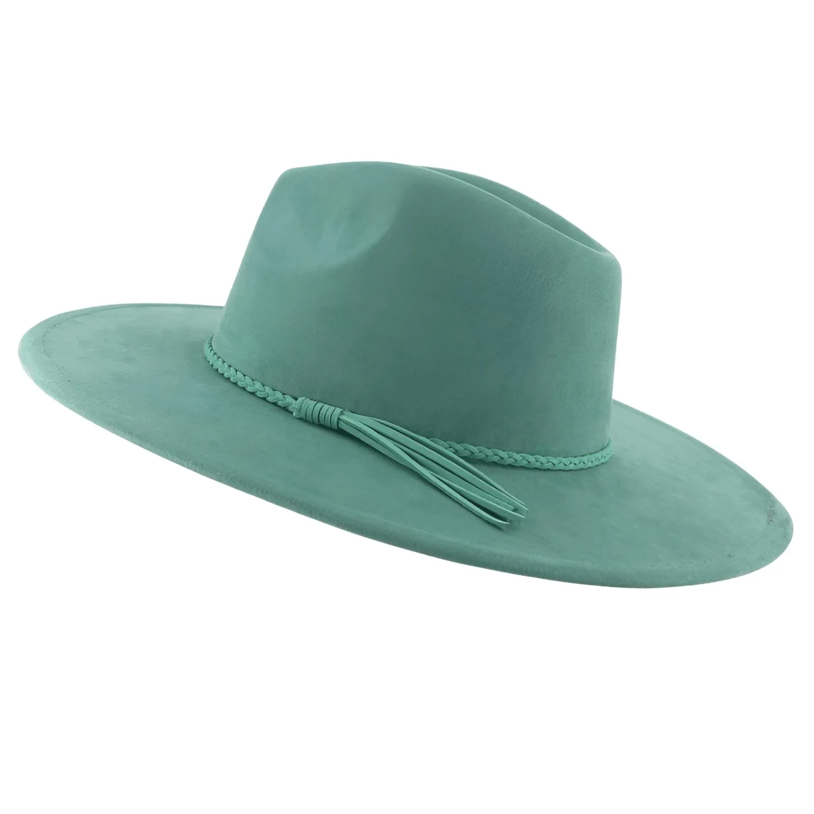 Unisex Suede Wide Brim Fedora - In 30 Colors!