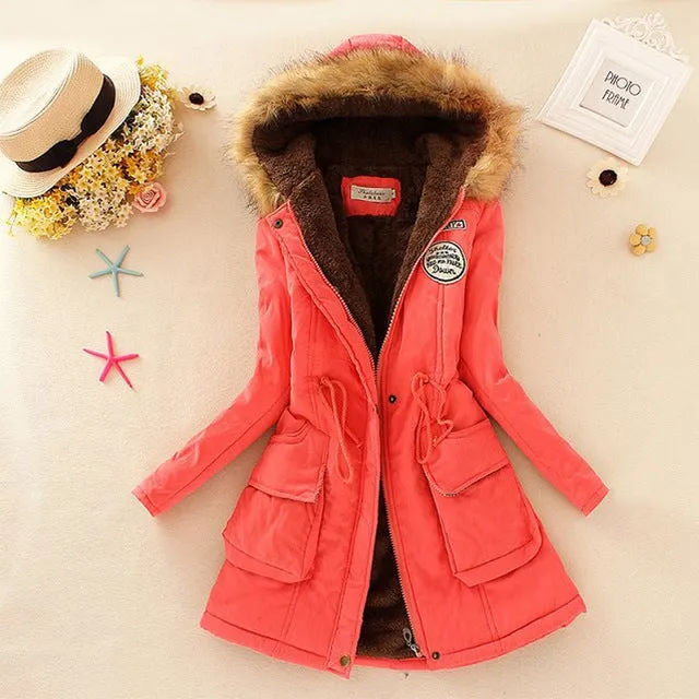 Winter Jacket Women Faux Fur Collar Womens Coats Long Down Parka  Lady Hoodies Parkas Warmer Classical Jackets Size S-XXXL