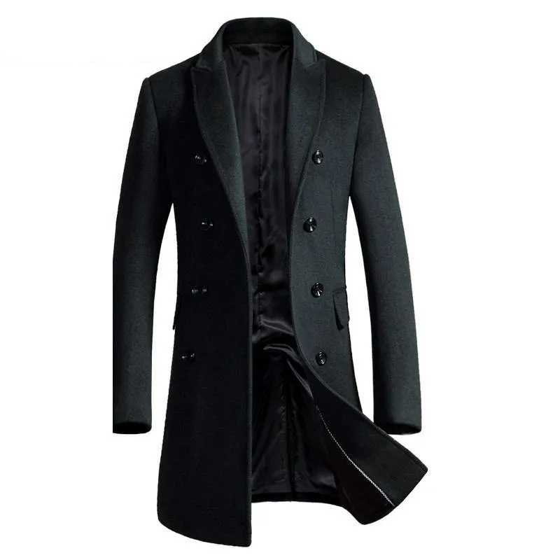 Wool & Cotton Men's Cashmere Coat